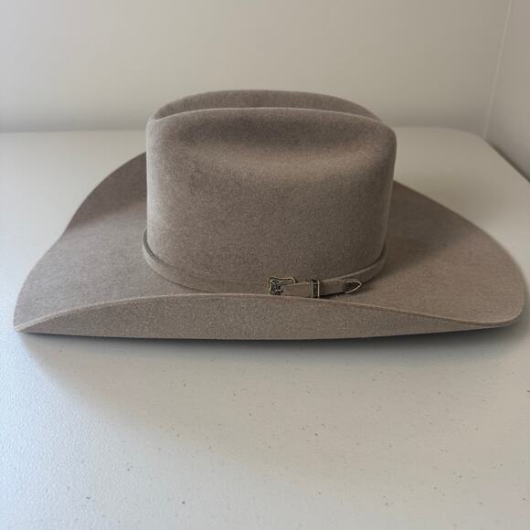 Unisex Ariat Felt Cowboy Hat Size 6 7/8 Small Sheepskin Leather Natural A764008 main image 6